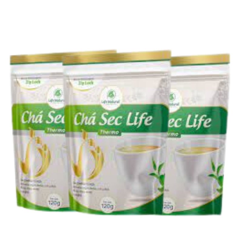 Kit C/03 -Chá Sec Life Natural 120G Emagrecedor, Diurético E Laxante – Tratamento Para 3 Meses