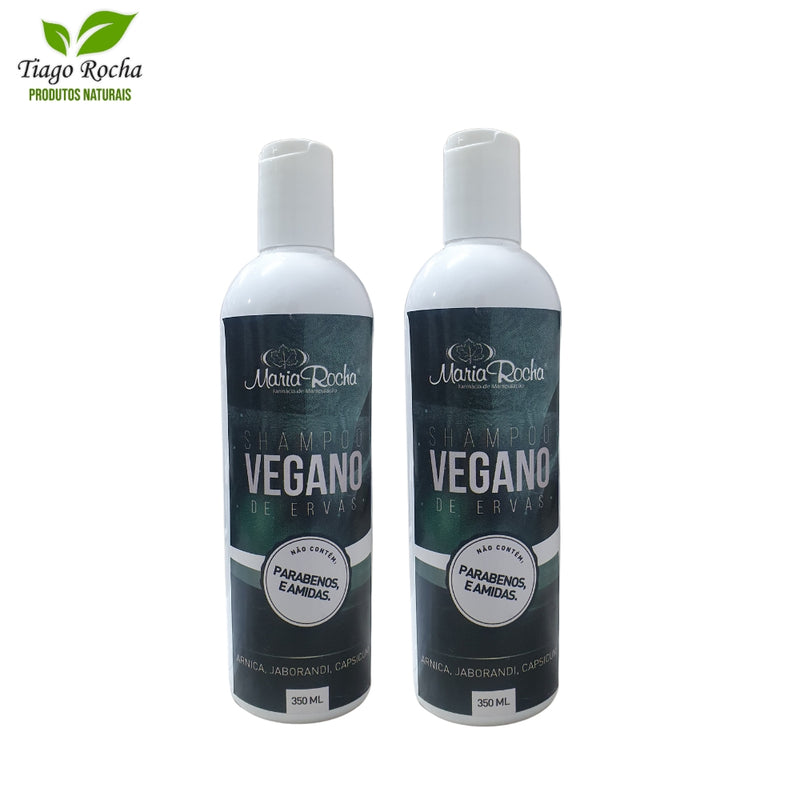 Kit 2 Shampoos Vegano De Ervas Para Queda De Cabelos 350Ml Cada