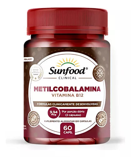 Metilcobalamina Vitamina B12, 60 Cáps Sunfood