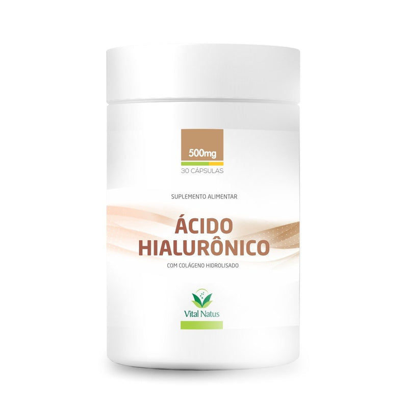 Ácido Hialurônico + Colágeno Hidrolisado E Vitaminas 500Mg C/ 30 Cápsulas