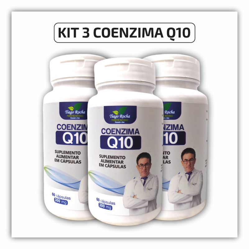 Kit3 Coenzima Q10 Tiago Rocha Com 180 Cápsulas