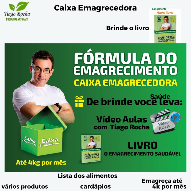 Caixa Emagrecedora Brinde vídeo aulas e Livro