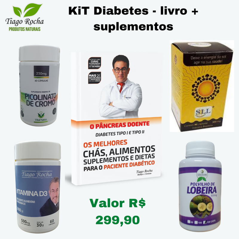 KiT Diabetes Livro e suplementos