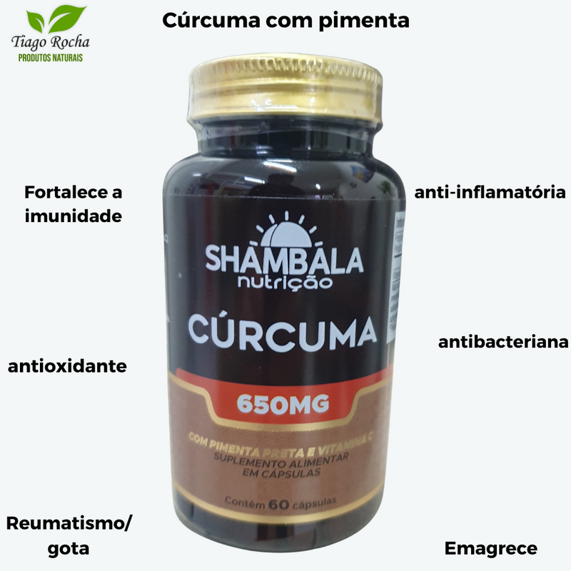 Anti-inflamatório Cúrcuma Pimenta Preta e vitamina C