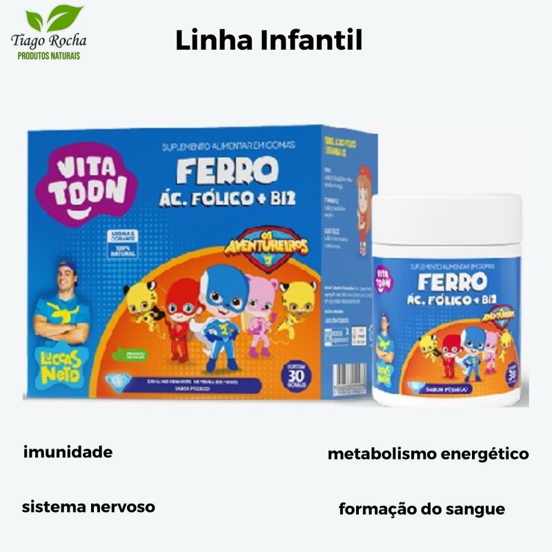 FERRO Ácido Fólico+B12 linha infantil