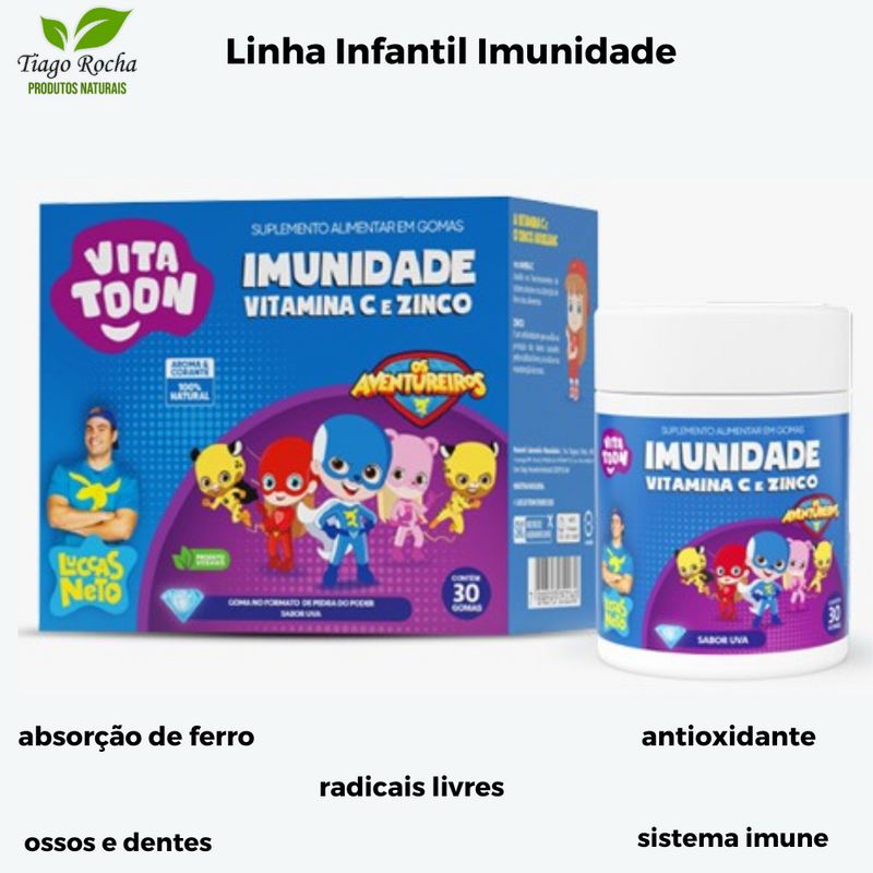 Imunidade Vitamina C e Zinco linha Infantil