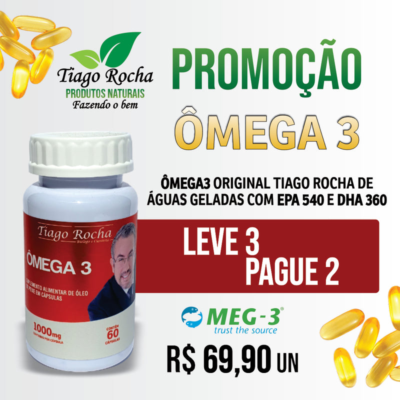 Ômega3 Tiago Rocha Dha 0200Mg Epa 0400Mg Original Águas Geladas E Profundas 60 Cápsulas 1000 Mg