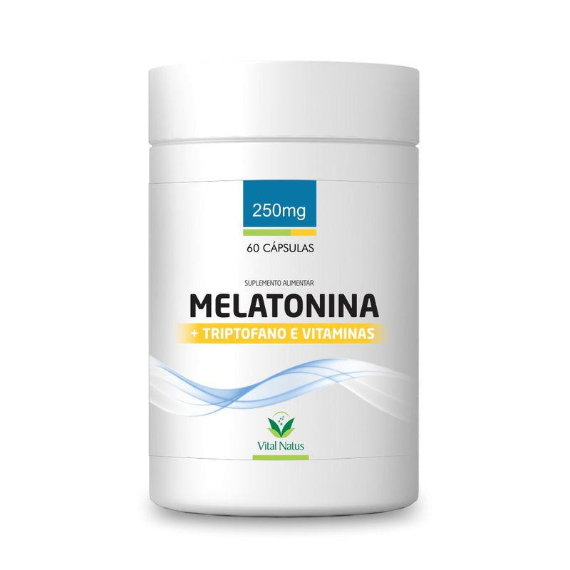 Melatonina + Triptofano E Vitaminas 250Mg C/ 60 Cápsulas