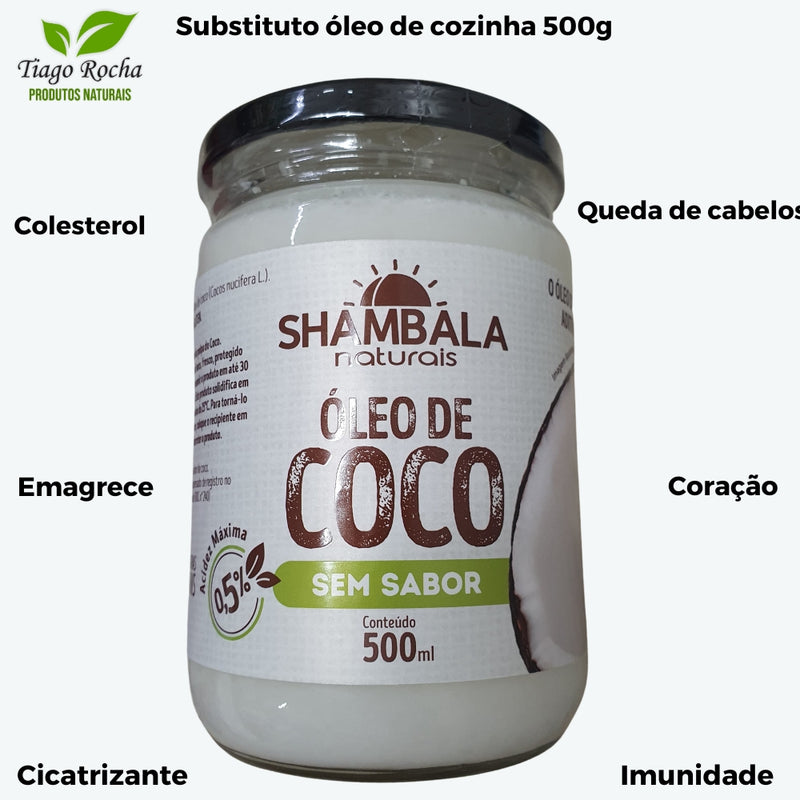 Óleo de coco sem sabor 500ml